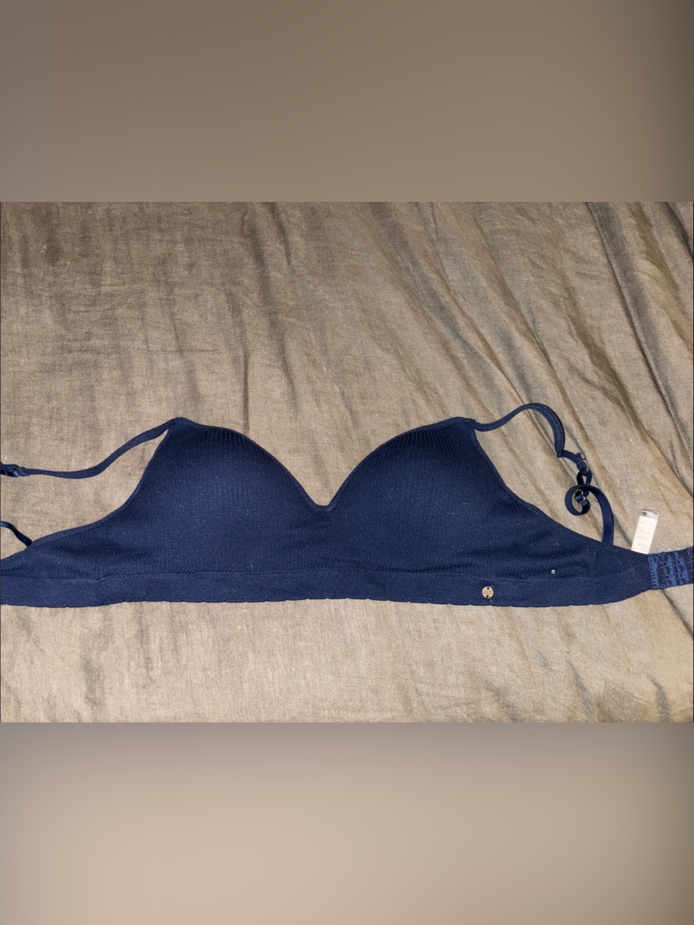 Lucky brand 34c Bra with padded cups navy ribbed bra